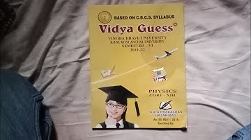 Vidya Guess of Physics honours  Semester-6 Core-13 of VBU 2019-22 .