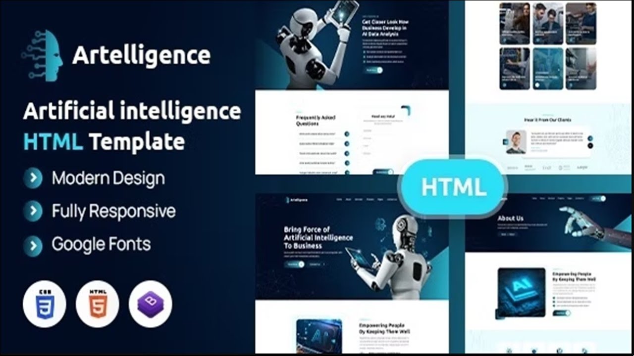 || Artelligence || AI & Robotics HTML Template || TECH KSMAR ||