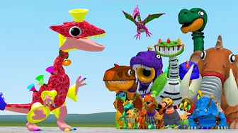 New Bellosaurus Poppy Playtime 5 Fanmade Vs All New Dino Toys Pianosaurus Family in Garry's Mod