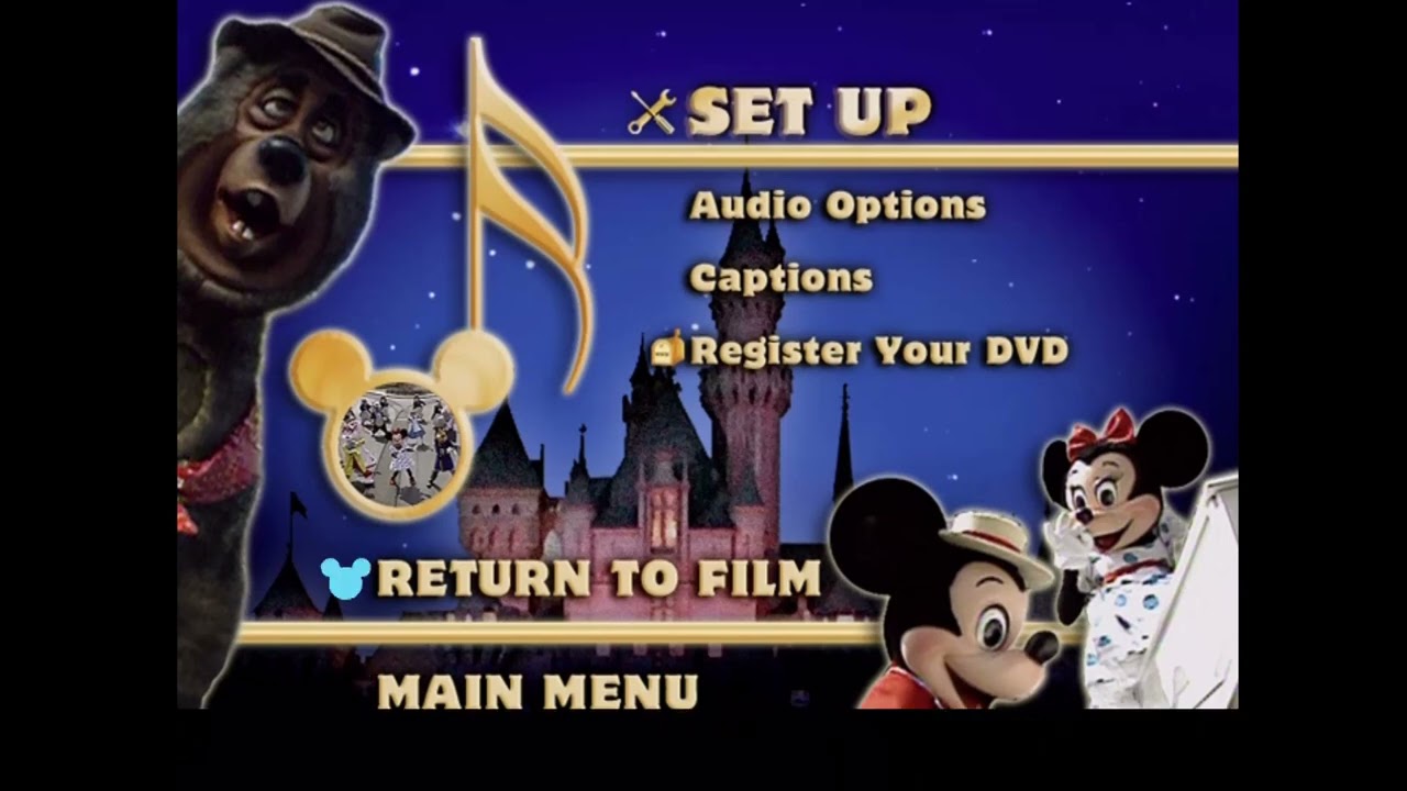 Disney Sing Along Songs Disneyland Fun (2005) US DVD Menu