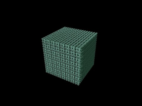 3D fractal from cube frames