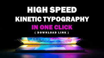 Kinetic Typography In ONE Click
