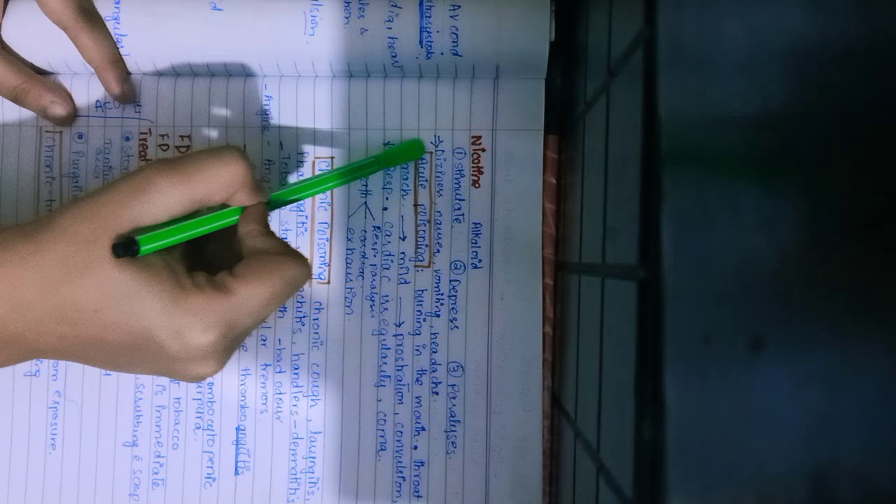 Nicotine poisoning cardiac poison