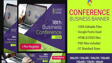 GWD | Business Conference & Events Ad Banners - 7 Sizes | Codecanyon Scripts and Snippets