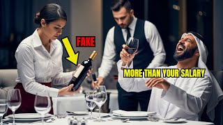 "This wine costs more than YOUR YEAR pay!" said billionaire — waitress knew it was fake in one sip.