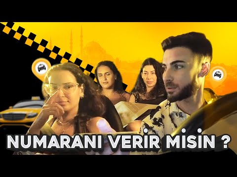 Taksi ye binen turist kızlar taksicinin numarasını istedi !