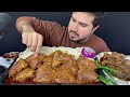 Asmr  eating spicy chicken thai currychicken liver gizzard curry with riceraw oniongreen chilli
