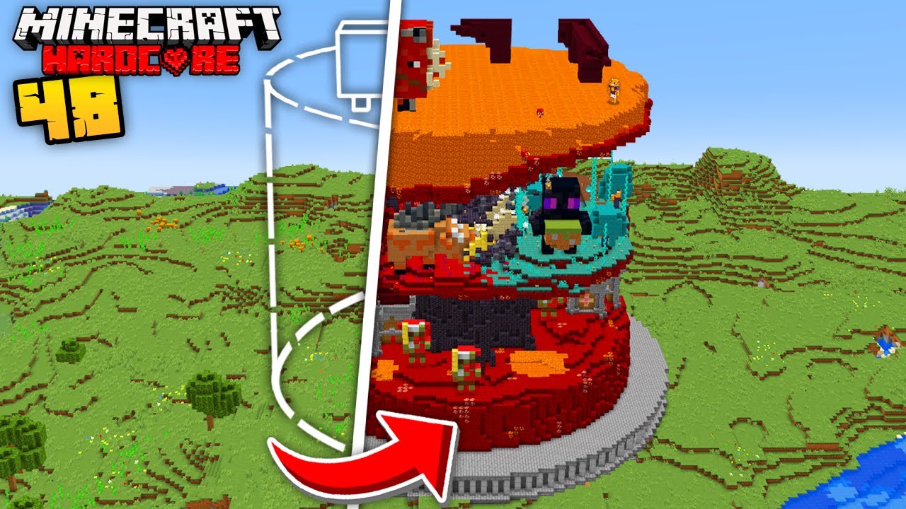 I Transformed the OVERWORLD into the NETHER in Minecraft Hardcore - YouTube