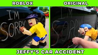 SML Movie vs SML ROBLOX: Jeffy's Car Accident ! Side by Side