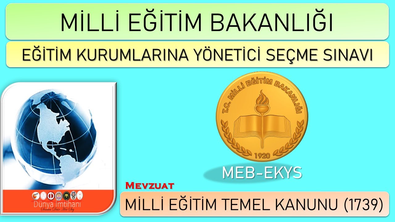2022 / MEB EKYS HAZIRLIK NOTLARI / MEVZUAT / MİLLİ EĞİTİM TEMEL KANUNU (1739)