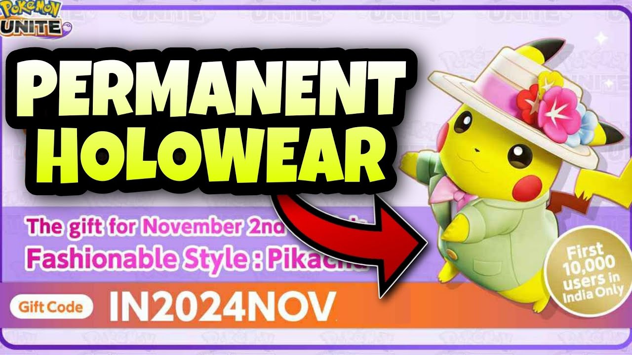 Permanent Holowear of Pikachu 😍 - Gift Code 🎁 - YouTube