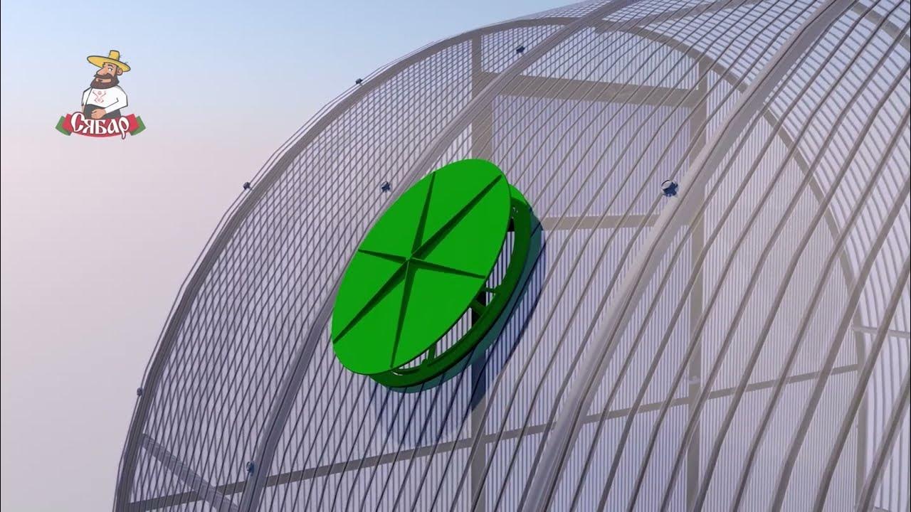 Новинка! Люк проветривания Сябар ручной для теплицы из поликарбоната ...