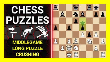 Chess Puzzles to Practice. Themes: Middlegame, Long puzzle, Crushing. Learn Chess