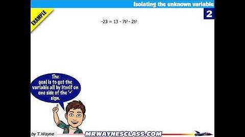 Isolating the for the Unknown Variable: Example 2