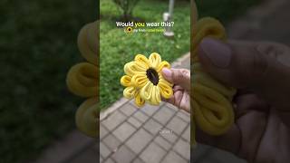 EASY 🌻hair clip from rubber bands 💁‍♀️🤩 | Flower clip DIY ✨ screenshot 3