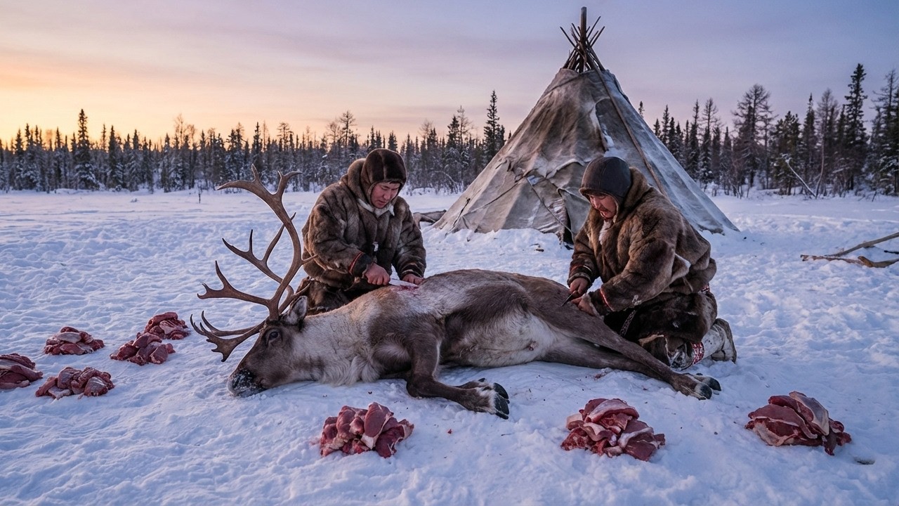 Как инуиты живут в Арктике охота на животных и обогрев жилищ при температуре −84°F (−64°C)