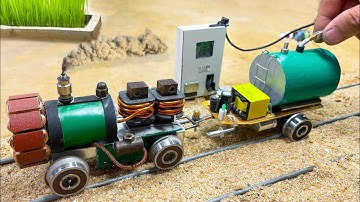 DIY train machine motor in train engine￼ || Science project mini train￼ - TRAIN Engine Mini motors