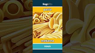 Pasta - Makarna Vocabulary Builder Learn English İngilizce Öğrenelim