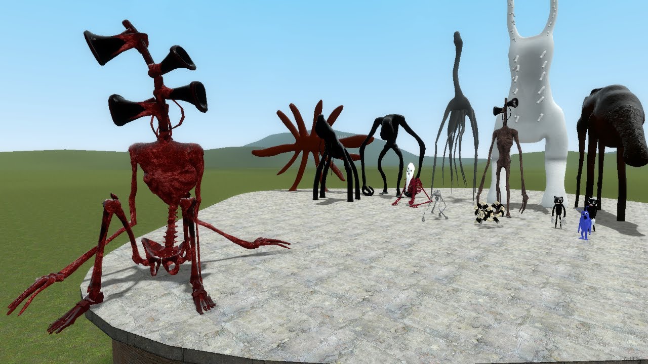 BLOOD SIREN HEAD VS TREVOR HENDERSON CREATURES!! Garry's Mod Sandbox ...