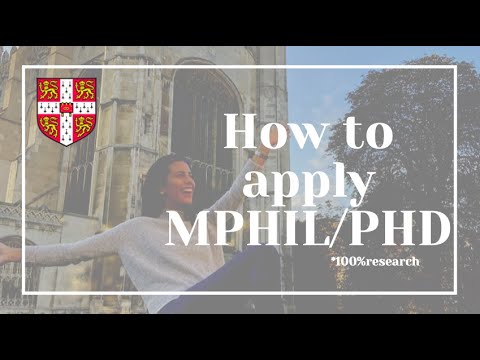 Become a student at Cambridge University | MPhil/PhD application process (detailed)