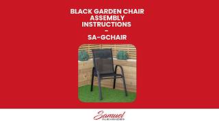 Black Garden Chair Assembly Instructions - SA-GCHAIRB | Cheaper Online UK