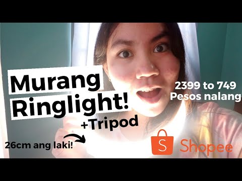 UNBOXING & REVIEW: AFFORDABLE RINGLIGHT + TRIPOD FROM SHOPEE!!! | How to set up | Chulot's