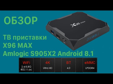 Обзор ТВ приставки X96 max Android 8.1 на Amlogic S905X2