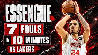 Noa Essengue 7 fouls in 10 minutes vs Lakers 2026 Summer League