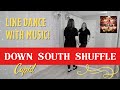 Beginner Line Dancing! ❤️💛 &quot;DOWN SOUTH SHUFFLE&quot; by Cupid (with music) 💛❤️ Trending Line Dance