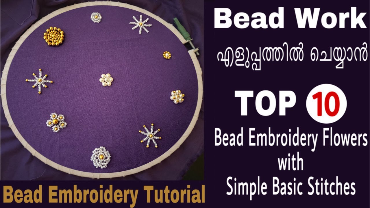 Hand Embroidery Bead work for Churidar/Kurti/Frock/Sleeves/Saree