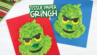 Grinch Tissue Paper Craft For Kids