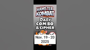 Hamster Kombat GameDev Daily Combo & Daily Cipher November 19 - 20 Claim Your Rewards!