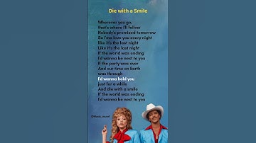 Thumbnail of Die with a smile lyrics - Bruno Mars and Lady Gaga #lyrics #song