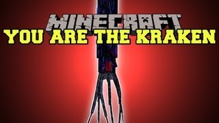 Minecraft : YOU ARE THE KRAKEN! (MORPH INTO BOSSES AND MOBS) Morph Mod Showcase