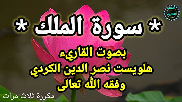 سورة الملك بصوت القارىء هلويست نصر الدين الكردي مكررة.