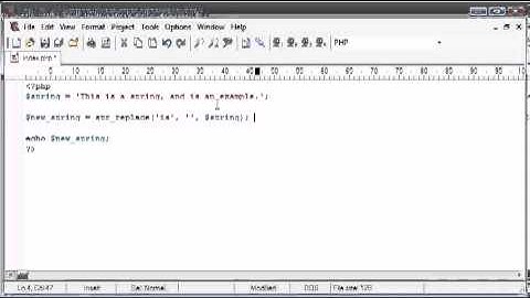 Beginner PHP Tutorial  51 - String Functions Replacing Predefined Part of a String