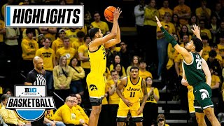 Michigan State at Iowa | Extended Highlights | Big Ten Men's Basketball | Feb. 25, 2023