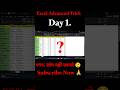 Excel Advanced Trick 🤔 Day- 1. 99% log nhi jante 🤔 #shorts #exceltricks #exceltips #advancedexcel