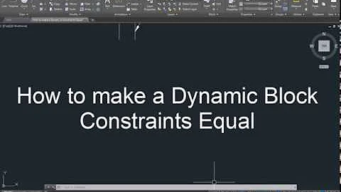 AutoCAD How to make a Dynamic Block Constraints Equal