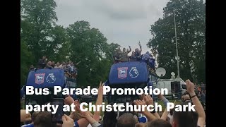 Bus Parade at Christchurch Park after Promotion to the Premier League