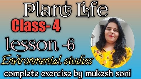 Class-4, Lesson-6,Plant Life , Environment Study with complete exercise by Mukesh soni
