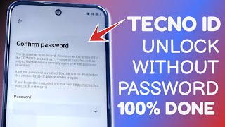Tecno ID Remove When You Forgot Password [Android 15] Permanent Unlock 2025