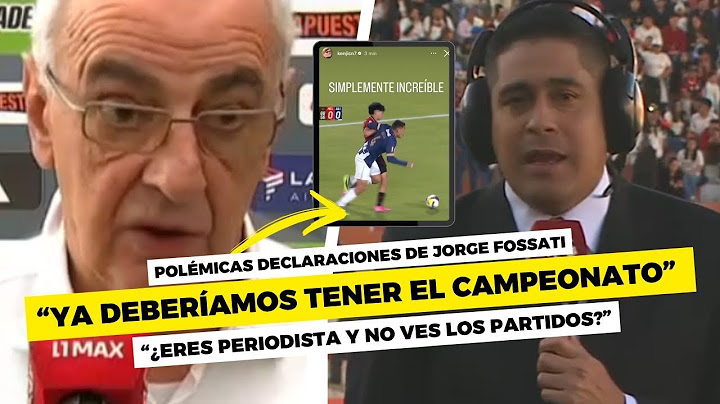 JORGE FOSSATI mandó indirecta a ALIANZA LIMA y se incomodó con PERIODISTA en POLÉMICA ENTREVISTA
