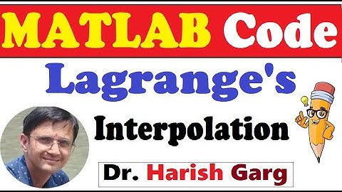 Matlab Code of Lagrange