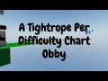 A Tightrope Per Difficulty Chart Obby - (Stages 1 - 13) (2K Subs Special)