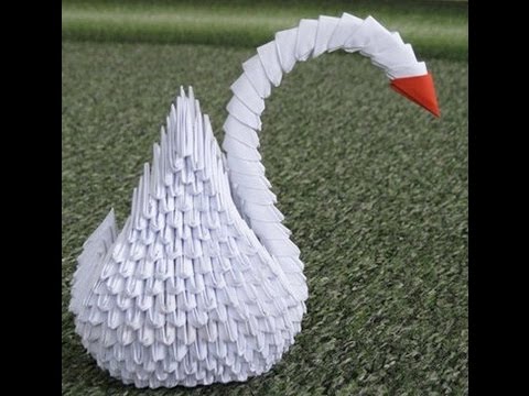 Оригами лебедь из двойной (44 фото)