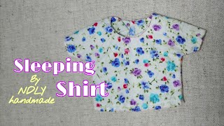How to sew Sleeping Shirt | Tutorial Doll Clothes | Blythe Doll Clothes