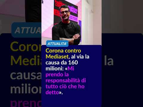 Fabrizio Corona cita in giudizio Mediaset per 160 milioni