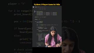 Learn How to make Python 2 Player Game in 1 Min. #python #code #programming #tech #ai #ytshorts