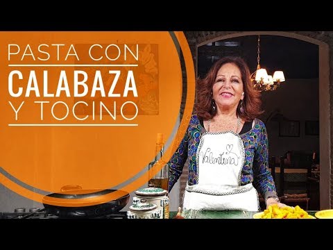 Video: Pasta Con Calabaza, Tocino Y Amaretto